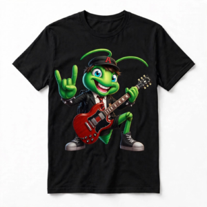 Camiseta Tributo Angus Young – 100% Algodão, Sustentável e Alta Qualidade