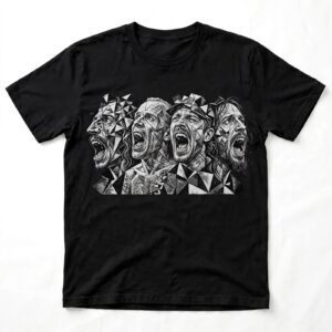 Camiseta Tributo Red Hot Chili Peppers Estilo Picasso Guernica – 100% Algodão, Sustentável e Alta Qualidade