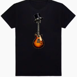 Camiseta Camiseta Top Hat Rock Slash Tribute — Cartola e Guitarra, 100% Algodão, Sustentável